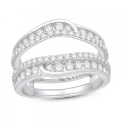 Diamond Enhancer Band 1-1/4 ct tw Round-cut 14K White Gold