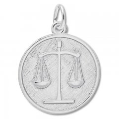 Scales of Justice Charm Sterling Silver