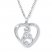 Mother and Child Necklace 1/20 ct tw Diamonds Sterling Silver