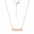 Petite Bar Necklace 14K Rose Gold 16-18" Adjustable Length