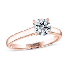 THE LEO Ideal Cut Diamond Solitaire Engagement Ring 1 ct tw 14K Rose Gold