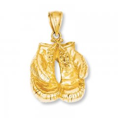 Boxing Gloves Charm 14K Yellow Gold