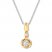 Diamond Necklace 1/10 ct tw Round-cut 10K Two-Tone Gold