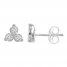 3-Stone Diamond Earrings 1/4 ct tw Round-cut Sterling Silver