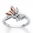 Butterfly Ring 1/20 ct tw Diamonds Sterling Silver/10K Gold