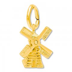 Windmill Charm 14K Yellow Gold