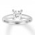 Colorless Diamond Solitaire 1 ct Princess-cut 14K White Gold