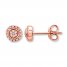 Diamond Earrings 1/15 ct tw Round-cut 10K Rose Gold