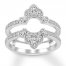 Diamond Enhancer Ring 5/8 ct tw Round-cut 14K White Gold