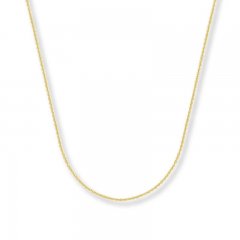 Cable Chain Necklace 14K Yellow Gold 16" Length