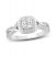 Diamond Engagement Ring 1/2 ct tw Princess/Round 14K White Gold