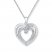 Heart Necklace Diamond Accents Sterling Silver