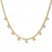 Dangling Disc Choker Necklace 14K Yellow Gold 12" to 17" Adj.