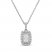 Forever Connected Diamond Necklace 1/4 ct tw Princess/Round-Cut 10K White Gold 18"