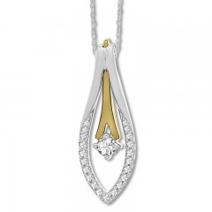 Convertibilities Diamond Necklace 1/4 ct tw 10K Two-Tone Gold