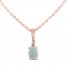 Natural Opal Necklace Diamond Accent 10K Rose Gold