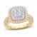 Multi-Diamond Engagement Ring 1 ct tw Round-cut 14K Yellow Gold