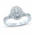 Multi-Diamond Engagement Ring 1/2 ct tw Round-cut 10K White Gold