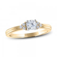 Diamond Engagement Ring 3/8 ct tw Round-cut 14K Yellow Gold