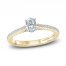 Monique Lhuillier Bliss Diamond Engagement Ring 5/8 ct tw Oval & Round-cut 18K Two-Tone Gold