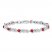 Lab-Created Ruby Bracelet with Diamonds in Sterling Silver