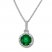 Lab-Created Emerald Necklace Sterling Silver