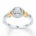 Diamond Promise Ring 1/6 carat tw Sterling Silver/10K Gold