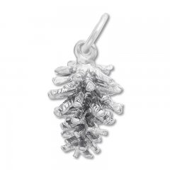 Pinecone Charm Sterling Silver