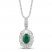 Le Vian Emerald & Diamond Necklace 3/8 ct tw 14K Vanilla Gold 18"