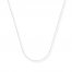 Bead Chain Necklace 14K White Gold 18" Length