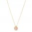 Le Vian Morganite & Diamond Necklace 1/8 ct tw 14K Honey Gold 18"