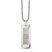 Bulova Dog Tag Necklace 1/10 ct tw Diamonds Stainless Steel 28.5"