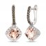 Le Vian Morganite Drop Earrings 1/4 ct tw Diamonds 14K Vanilla Gold