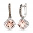 Le Vian Morganite Drop Earrings 1/4 ct tw Diamonds 14K Vanilla Gold