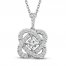 Center of Me Diamond Necklace 1 ct tw 14K White Gold 18"