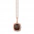 Le Vian Chocolate Quartz Necklace 1/6 ct tw Diamonds 14K Gold