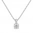 GSI Solitaire Diamond Necklace 1/2 ct tw Round-cut 14K White Gold 18"