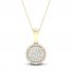 Multi-Diamond Necklace 1/4 ct tw Round-Cut 10K Yellow Gold 18"