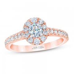 First Light Diamond Engagement Ring 5/8 ct tw Round-cut 14K Rose Gold