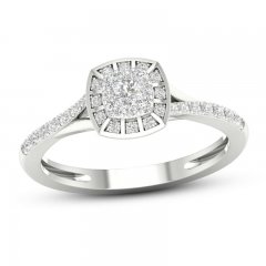 Diamond Promise Ring 1/4 ct tw Round-cut 10K White Gold