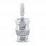 True Definition Coffee Cup Charm 1/10 ct tw Diamonds Sterling Silver