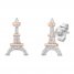 Disney Treasures Aristocats Diamond Earrings 1/15 ct tw Sterling Silver/10K Rose Gold