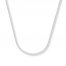 Wheat Chain Necklace 14K White Gold 24" Length