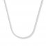 Wheat Chain Necklace 14K White Gold 24" Length