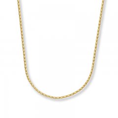 Wheat Chain Necklace 14K Yellow Gold 20" Length