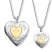 Mother/Daughter Necklaces Heart with Cross Sterling Silver