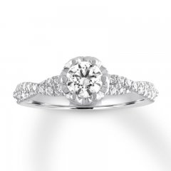 Diamond Engagement Ring 1 ct tw Round-cut 14K White Gold