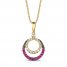 Le Vian Diamond & Ruby Necklace 1/4 ct tw Diamonds 14K Honey Gold 18"