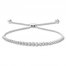 Diamond Bolo Bracelet 1/2 ct tw Round-cut 10K White Gold