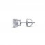 Single Stud Diamond Earring 1/2 ct tw Round-cut 14K White Gold